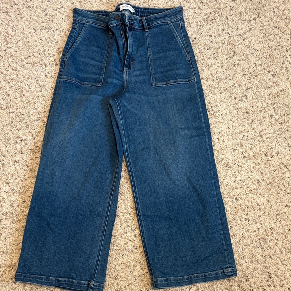Carly Jean Los Angeles Blue Wide Leg Jeans Hendrix